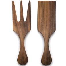 아이언우드구오메이 팜하우스 샐러드 서버 유텐실 2종 세트 L, Acacia Wood, 1개