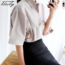 티데일리 언더 스트라이프 셔츠 남방 오버핏 NB 캐주얼