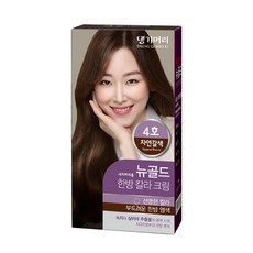 댕기머리 뉴골드 새치머리용 한방 칼라 크림 염색제, 4호 자연갈색, 1개