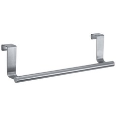 Interdesign 69820 25.4cm 브러쉬드 스테인리스 스틸 포마 오버 더 캐비닛 타월 바 홀더, Stainless Steel, 1개