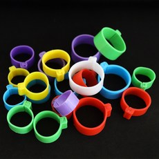 자두나무 닭 발찌 인식표 2.5cm 12개 1세트 색상랜덤발송 발목 밴드 번호표