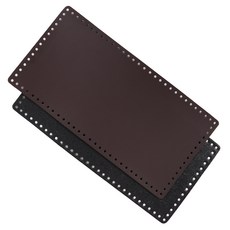 마마니트 사각 가죽 가방바닥, 직사각대 다크브라운 30cm×15cm