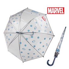 마블 키즈 55 아동우산 아이언맨패턴 전체투명 장우산 패션우산 네이비