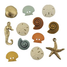 버튼갤로어 단추 테마 팩, Beach Treasures, 1개