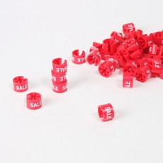 P0000BOK SALE표시 옷걸이 링(50개 묶음), 레드, 50개