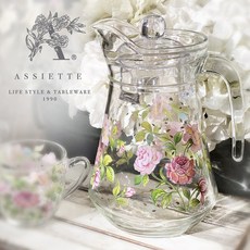 [아씨에뜨] [RoseGarden Arc Jug] 순금 아크저그 물병 화병, 로즈가든 아크저그, 130ml