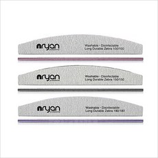 엔리안 네일파일/반달형 100그릿 150그릿 180그릿/선택, 1개