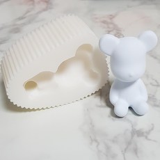 호두마루샵 석고방향제재료 수제실리콘 베어브릭2d 몰드 실리콘몰드