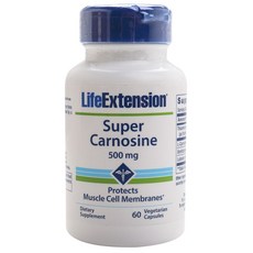 라이프익스텐션 슈퍼 카르노신 500mg 베지테리안 캡슐, 1개, 60개입, 60정