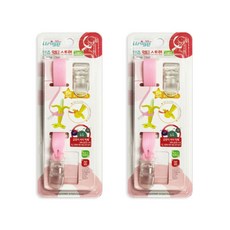 앙쥬 다용도 집게 스트랩 중, 핑크, 2개