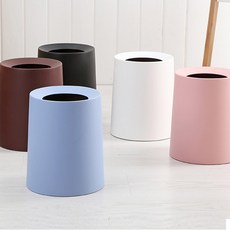 해강 인테리어 휴지통 8L 12L, 모던원형휴지통_8L_다크그레이, 1개