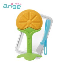 앙쥬 과일 치발기 + 케이스 집게 랜덤 발송, 노꼭지, 오렌지