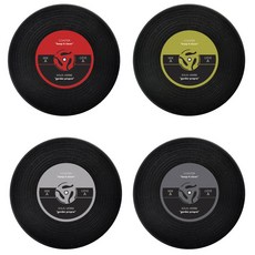 스타프릿 고메 실리콘 비닐 코스터 컵받침 4개입, Red+Gray+Green+Black, 1개