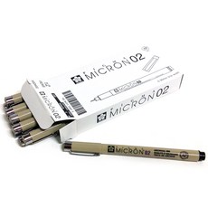 사쿠라 피그마 마이크론, 02/블랙0.30mm, 12개