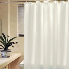 벤스마켓 욕실 샤워커튼_무지 화이트(SC01)(커튼고리포함) 비닐 방수 커튼, 1장