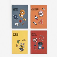 카카오프렌즈 프렌즈 스쿨 DIY PU노트, 무지, 1개