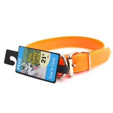 보스펫 폴리 코티드 칼라 이지 투 클린 애견 목줄, Orange, 1개