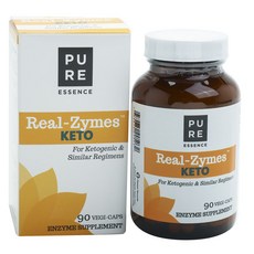 퓨어에센스랩스 리얼 자임 케토 엔자임 서플먼트 글루텐 프리 무설탕 베지 캡, 90개입, 1개, 90정