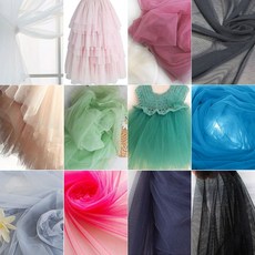 데코탑 망사원단12칼라 로맨틱커튼 캉캉치마제작 망사천, 인디핑크