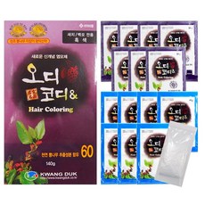 광덕신약 오디코디 샴푸형 새치 염색약 140g 염모제, 검정, 1개