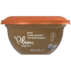플럼오가닉스 칠드런 볼 어린이 푸딩, 1개, 배 + 고구마 + 빨간 파프리카 (Pear + Sweet Potato + Red Bell Pepper), 102g