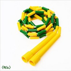 김수열줄넘기 어린이용 색동줄넘기 K-320, 그린 + 옐로우, 1개