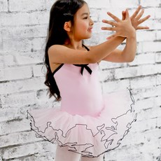 루이루다 여아용 블랙엣지 핑크 발레복
