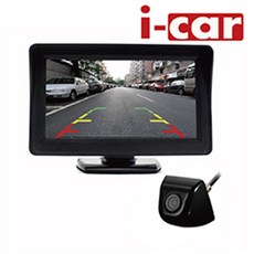 아이카 풀세트 후방카메라 후방모니터, 4.3인치 거치 후진 자동 풀세트 LED카메라 6M