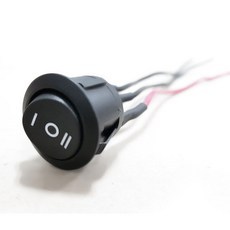 3단 원형 rocker switch ON-OFF-ON 케이블 약150mm(접점부터), 1개