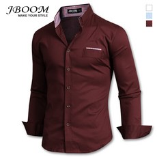 제이붐 남성용 체크행거칩 면스판 긴팔 셔츠 ST11