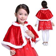 산타핫딜 모자달린 후드 산타망토 성인여성가능 크리스마스 산타복 옷