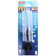 릭시트 펫 물병 아쿠아리엄 브라켓 소동물용 급수기 0.236L, Clear+Black, 1개