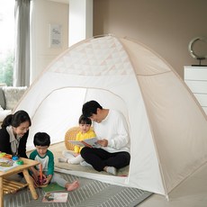 알뜨리 트리플 원터치 방한 보온 실내 침대 텐트 난방텐트