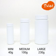 고미네 휴대용 원형 원터치 보관용기 약통 (Mini Medium Large), 1개, Mini(40g)
