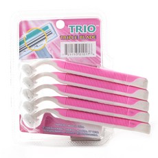 Stainless Steel Trio 트리플 블레이드 레이저 with 모이스처 스트립, 5개입, 1개