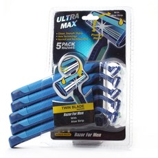 울트라맥스 트윈 블레이드 레이저 포 멘 날면도기, 5개입, 1개