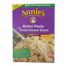 Annie's Homegrown 로티니 파스타 위드 쓰리 치즈 소스, 206g, 1개