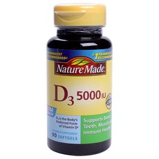 네이처메이드 비타민 D3 5000 IU 소프트젤, 1개, 90정