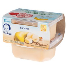 Gerber 1단계 어린이 식품 142g 2개입, 바나나(Bananas), 1개