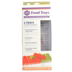 페어헤븐헬스 푸드 트레이 이유식냉동용기 2개입, Clear