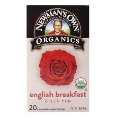 Newman's Own 잉글리쉬 브랙퍼스트 블랙 티, 20개입, 20개입, 2.25g