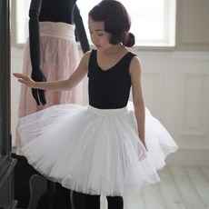 [삐에아떼르] 레오타드 주니어 면나시(스커트별도) 2004 블랙