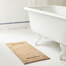 RT designer's collection Derby超細纖維浴室墊 浴室腳踏墊, 1個, 米色