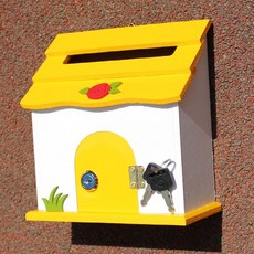 마프 명판없이 건의함 고객소리함 의견함 제안함 기타푯말 등등, D1692Y/옐로우 미니 잔디 열쇠우체통, 1개