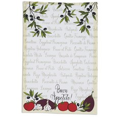 Design Imports 부온 아페티토 프린티드 키친크로스 45.7 x 71.1cm, 혼합 색상, 1개