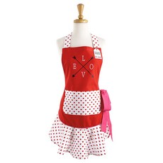 Design Imports 러브 스트럭 러플 앞치마, 혼합 색상, 1개