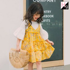 헬로가든 벌룬소매 원피스