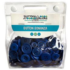 버튼갤로어 보난자 크래프트 앤 소잉 버튼 단추, Royal Blue, 1개