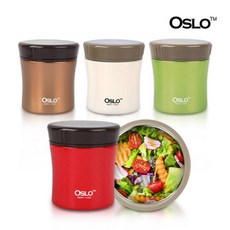 오슬로 스테인레스 스틸 보온 푸드자 죽통, 골드, 400ml, 1개