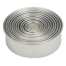 Harold Import Co. 라운드 쿠키커터 11종 세트, Silver, 1개